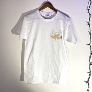 Santa’s Coming Metallic Gold Pocket Tee